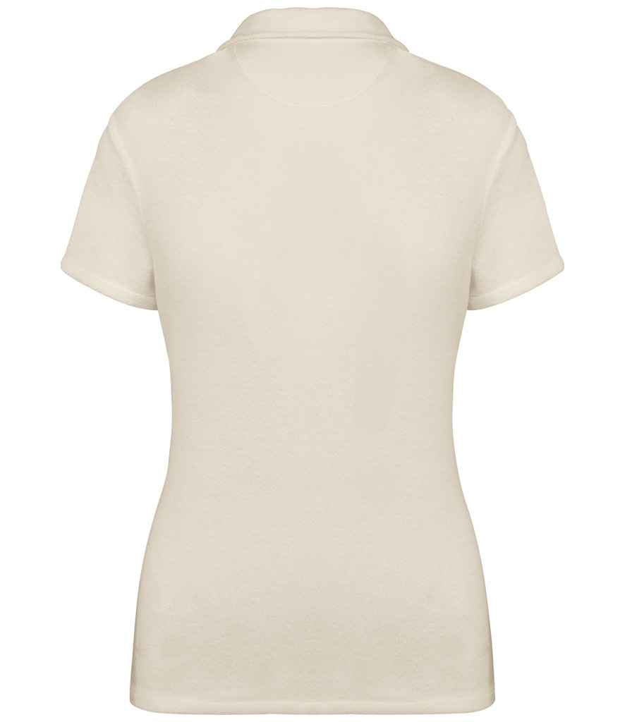 Native Spirit Ladies Terry Towel Polo Shirt - Ivory