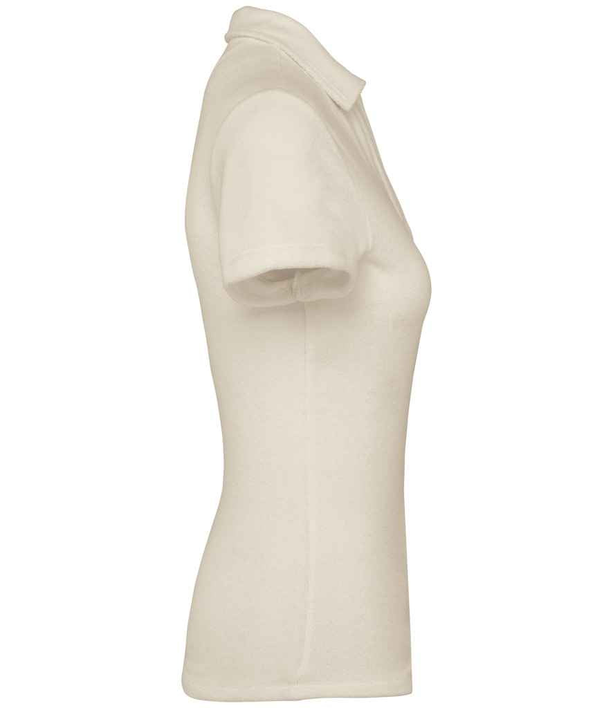 Native Spirit Ladies Terry Towel Polo Shirt - Ivory