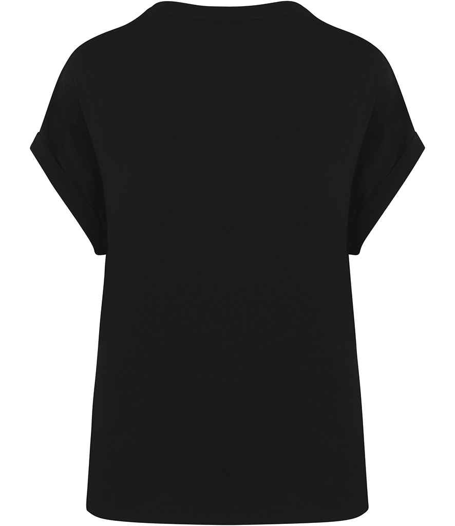 Native Spirit Ladies Roll-Up Sleeve T-Shirt - Black