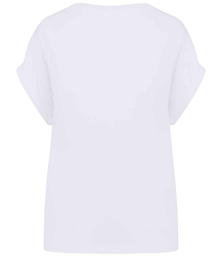 Native Spirit Ladies Roll-Up Sleeve T-Shirt - White