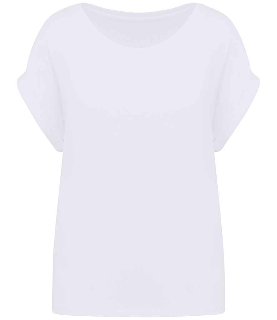 Native Spirit Ladies Roll-Up Sleeve T-Shirt - White