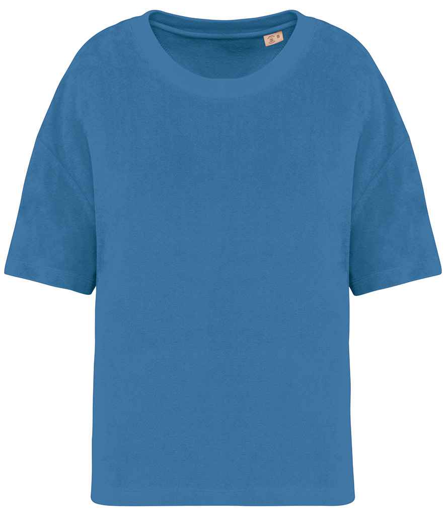 Native Spirit Ladies Terry Towel T-Shirt - Riviera blue