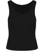 Native Spirit Ladies Ribbed Tank Top - Black