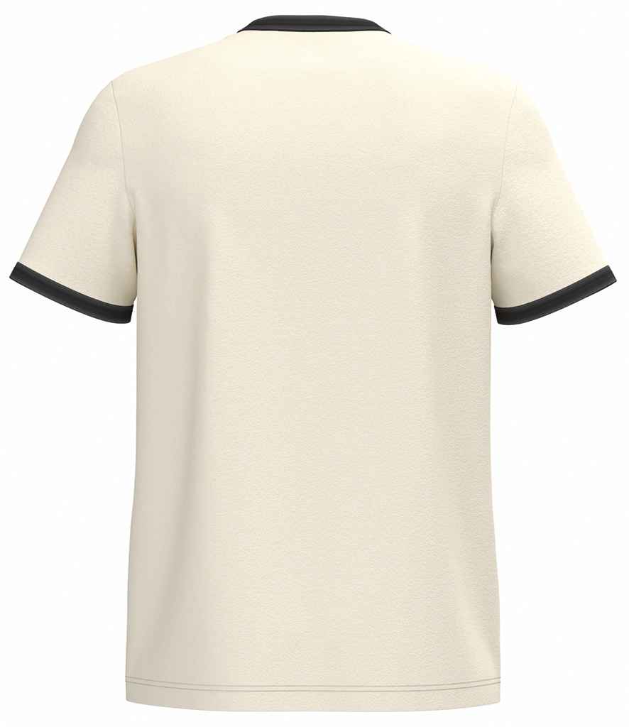 Native Spirit Ringer T-Shirt - Ivory/Washed Black