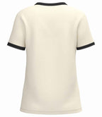 Native Spirit Ladies Ringer T-Shirt - Ivory/Washed Black