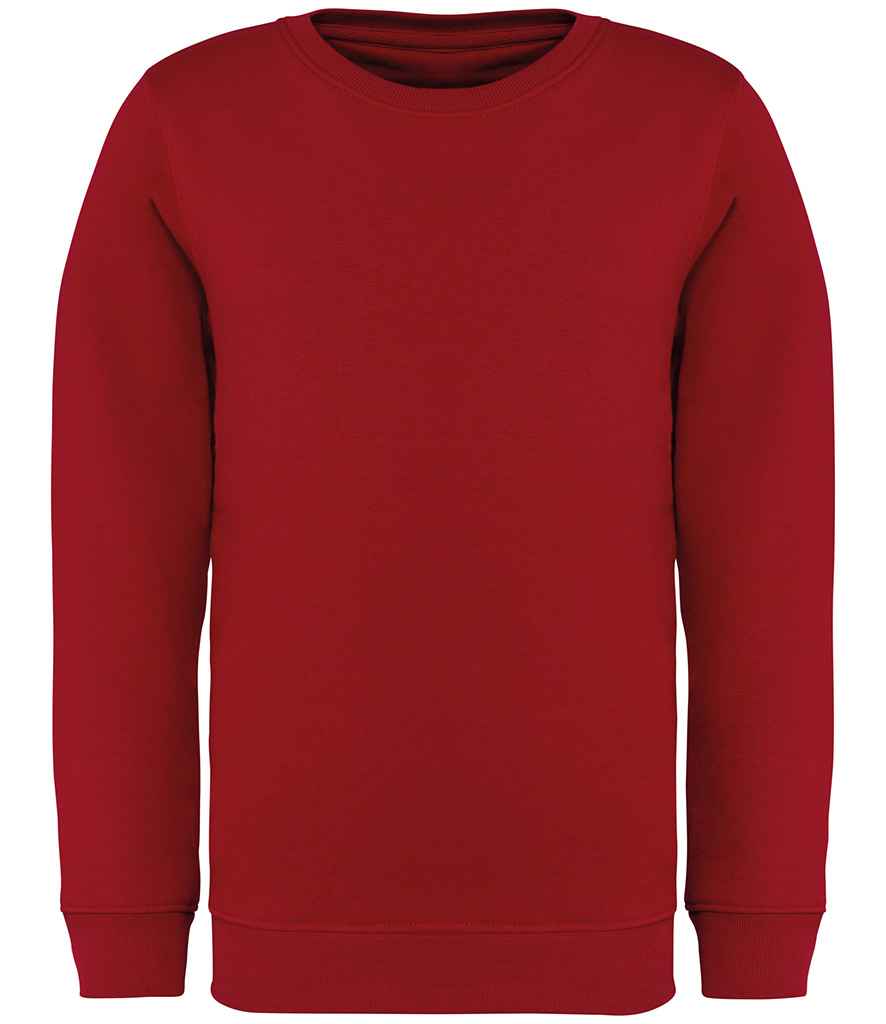 Native Spirit Kids Crew Neck Sweatshirt - Hibiscus Red