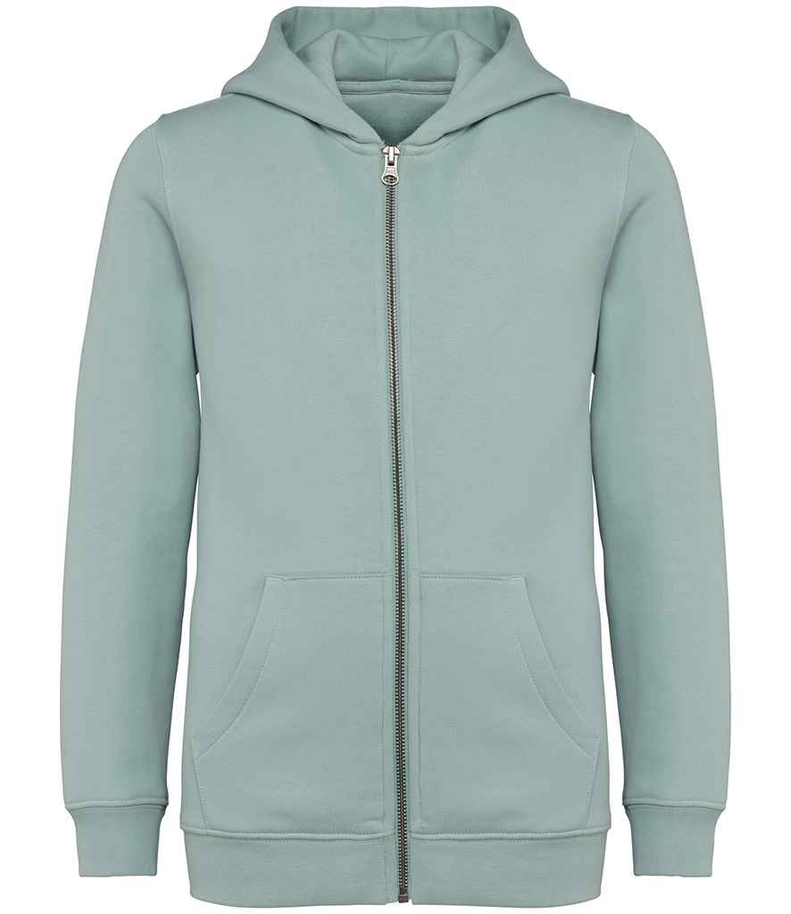 Native Spirit Kids Full Zip Hoodie - Jade Green