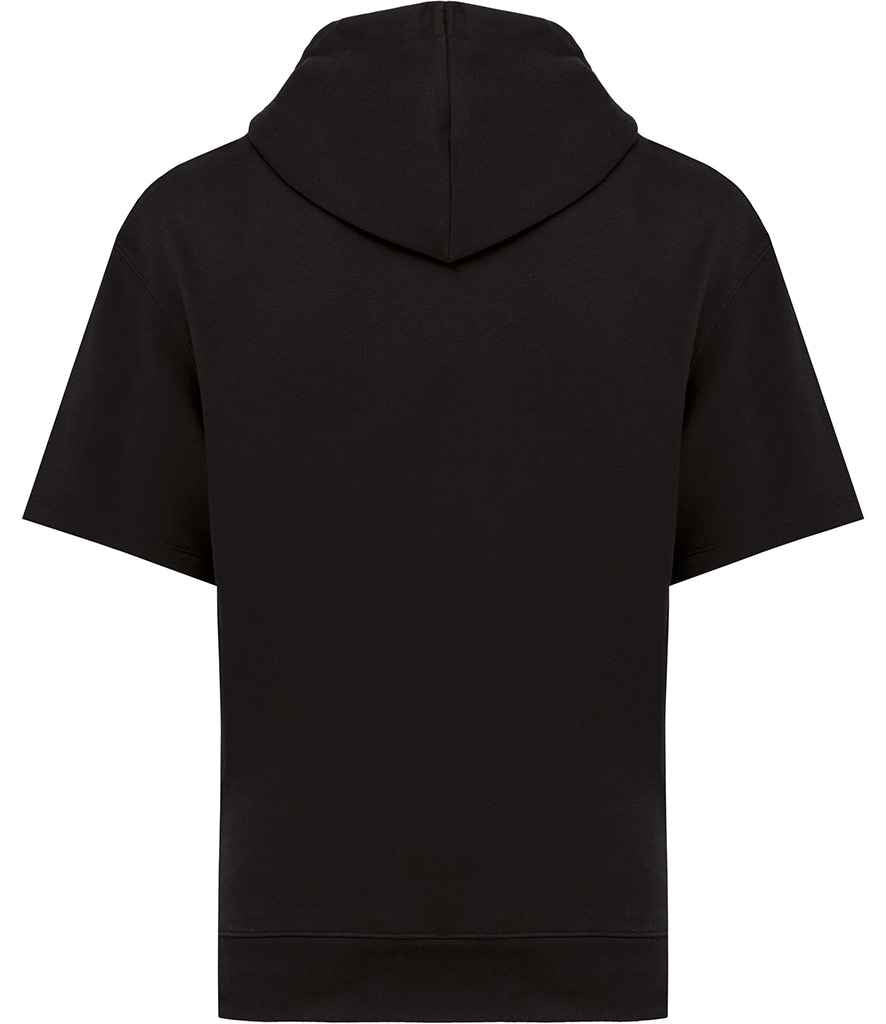 Native Spirit Unisex French Terry Short Sleeve Hooded Sweatshirt - Black