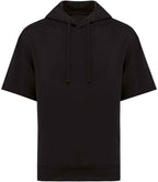 Native Spirit Unisex French Terry Short Sleeve Hooded Sweatshirt - Black