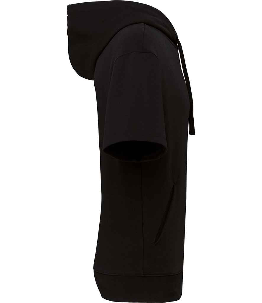 Native Spirit Unisex French Terry Short Sleeve Hooded Sweatshirt - Black
