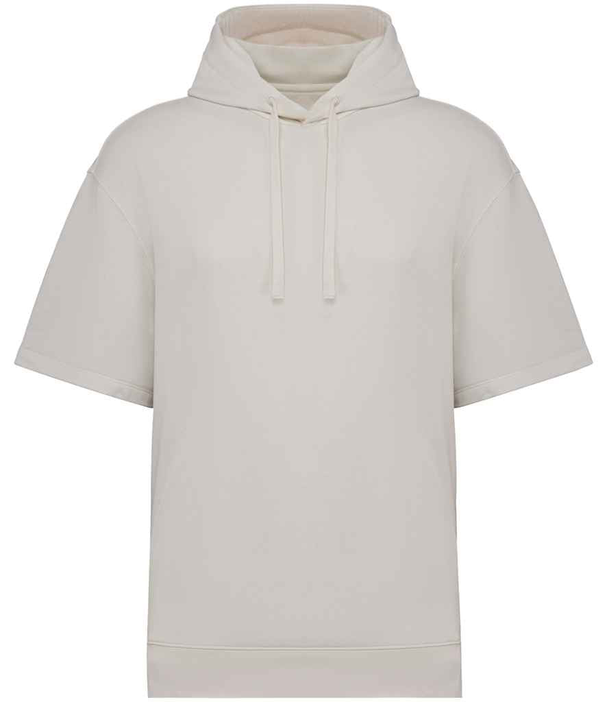 Native Spirit Unisex French Terry Short Sleeve Hooded Sweatshirt - Ivory