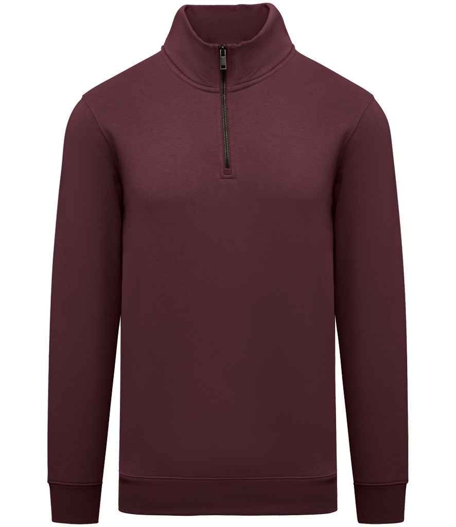 Native Spirit 1/4 Zip Sweatshirt - Dark Cherry