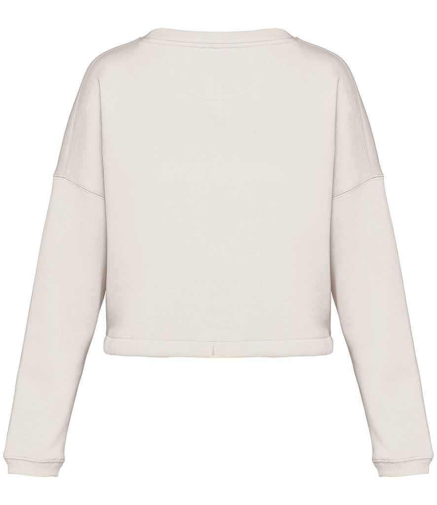 Native Spirit Ladies Oversized Cropped Sweatshirt - Ivory