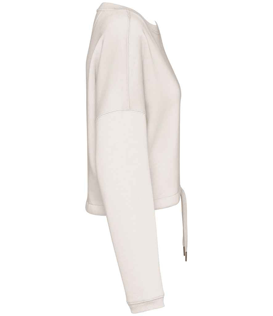 Native Spirit Ladies Oversized Cropped Sweatshirt - Ivory