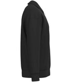 Native Spirit Unisex 1/4 Zip Sweatshirt with Polo Collar - Black