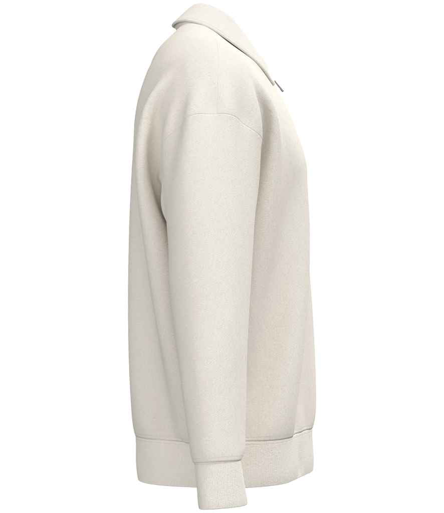 Native Spirit Unisex 1/4 Zip Sweatshirt with Polo Collar - Ivory