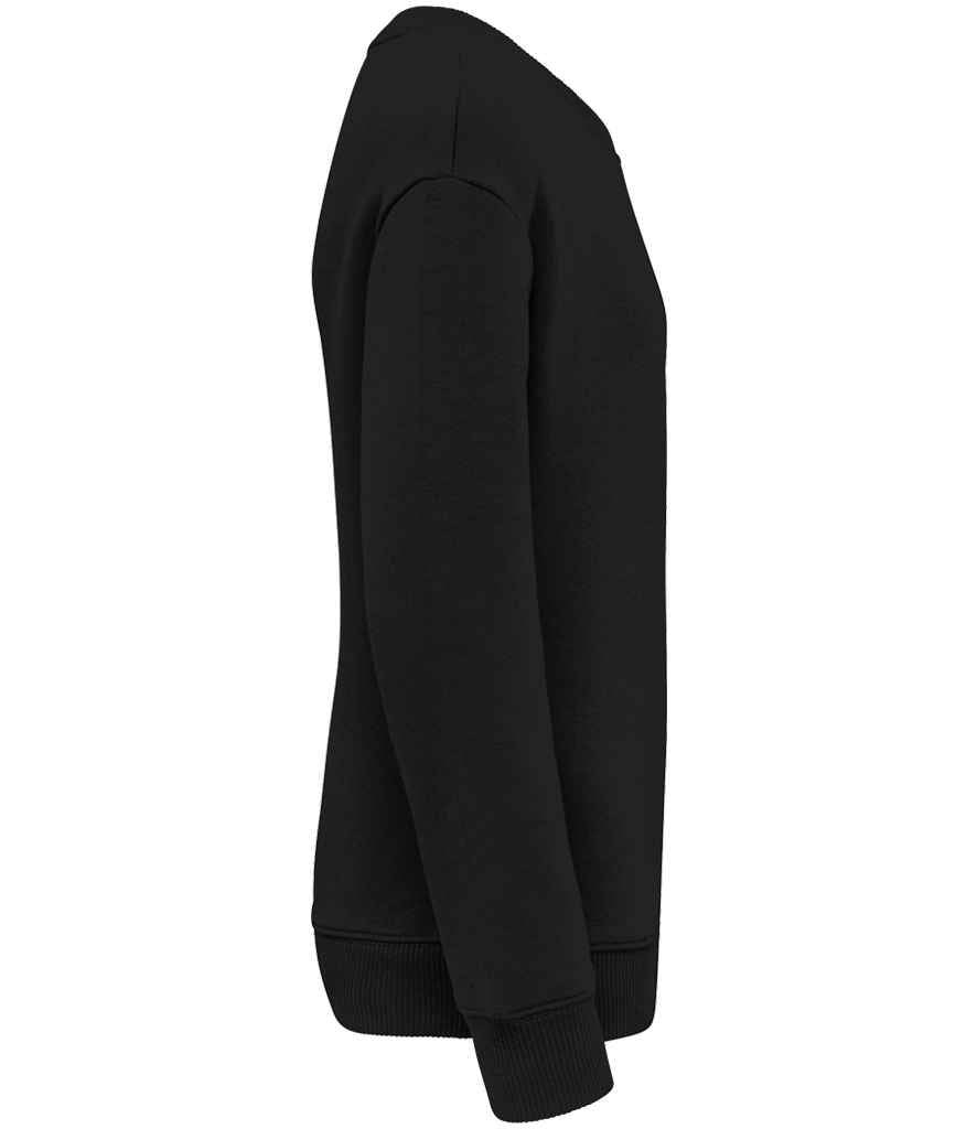 Native Spirit Kids Oversized Round Neck Sweatshirt - Black