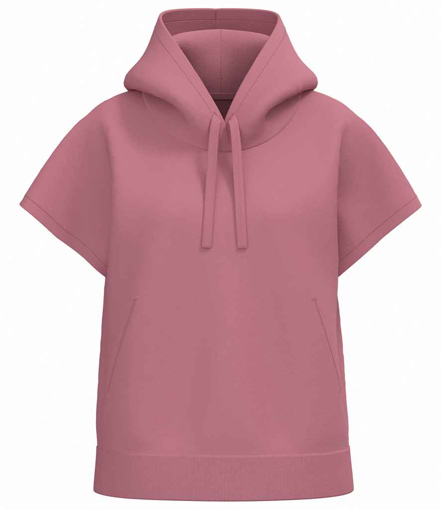 Native Spirit Ladies French Terry Sleeveless Hooded Sweatshirt - Antique Rose