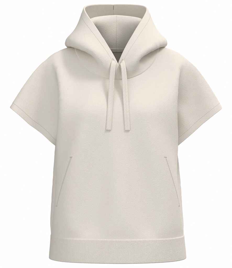 Native Spirit Ladies French Terry Sleeveless Hooded Sweatshirt - Ivory