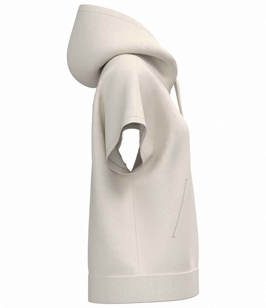 Native Spirit Ladies French Terry Sleeveless Hooded Sweatshirt - Ivory