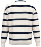 Native Spirit Unisex Striped Crew Neck Sweatshirt - Ivory/Navy Stripes