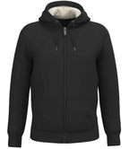 Native Spirit Unisex Sherpa lined Full Zip Sweatshirt - Black