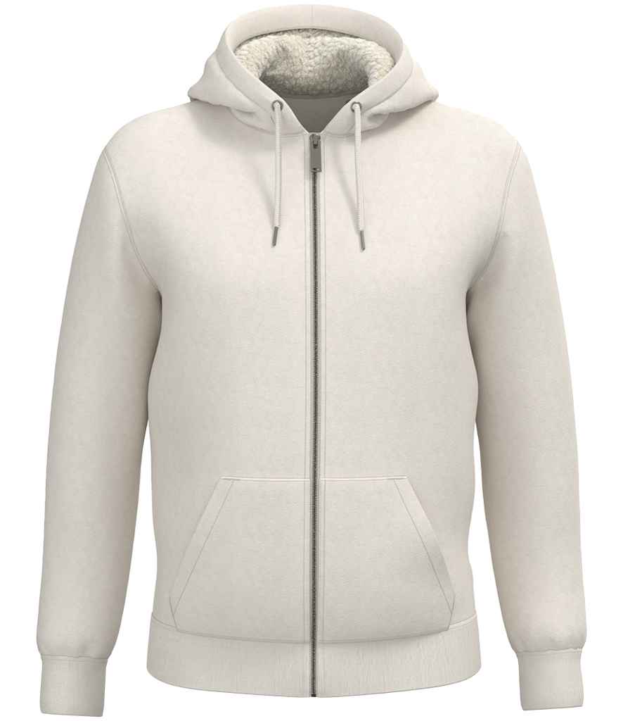 Native Spirit Unisex Sherpa lined Full Zip Sweatshirt - Ivory