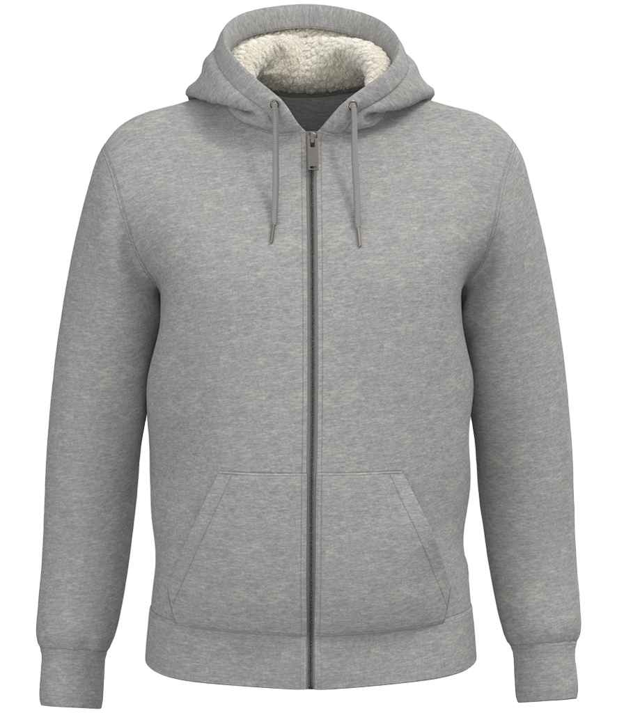 Native Spirit Unisex Sherpa lined Full Zip Sweatshirt - Moon Grey Heather