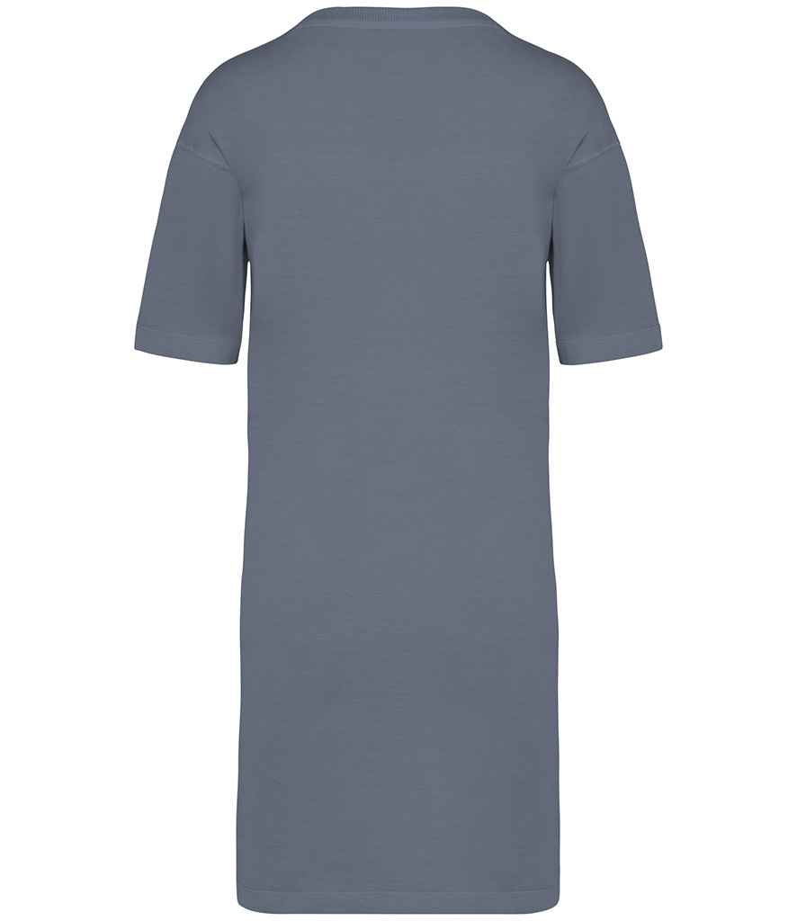 Native Spirit Ladies T-Shirt Dress - Washed Mineral Grey