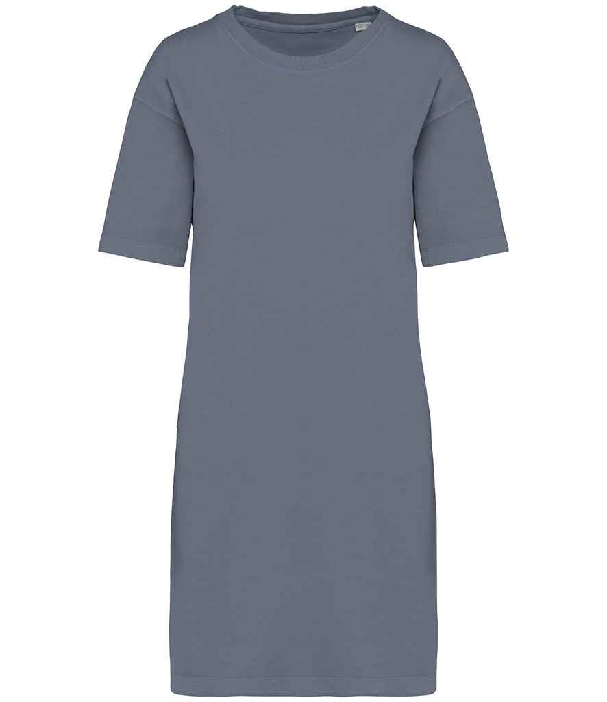 Native Spirit Ladies T-Shirt Dress - Washed Mineral Grey