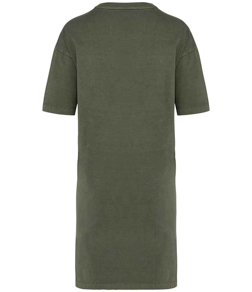 Native Spirit Ladies T-Shirt Dress - Washed Organic Khaki