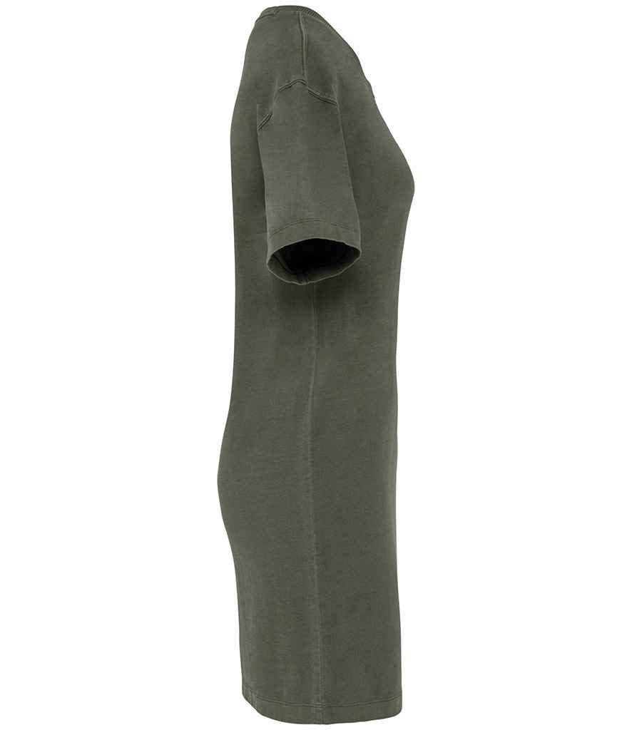 Native Spirit Ladies T-Shirt Dress - Washed Organic Khaki