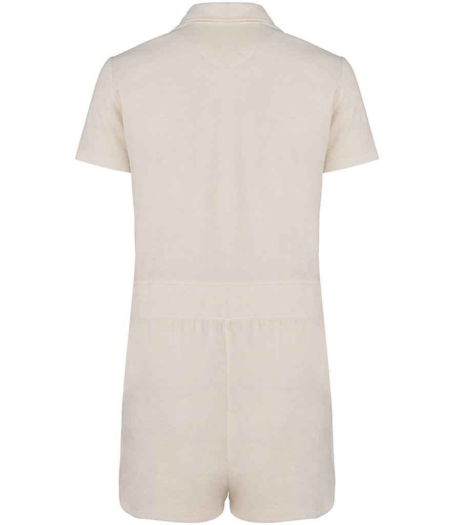 Native Spirit Ladies Terry Towel Short Overall - Ivory