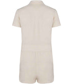 Native Spirit Ladies Terry Towel Short Overall - Ivory