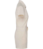 Native Spirit Ladies Terry Towel Short Overall - Ivory