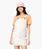 Native Spirit Ladies Dungarees Dress - Ivory