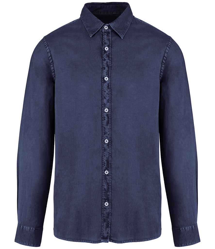 Native Spirit Washed Long Sleeve Shirt - Washed Navy
