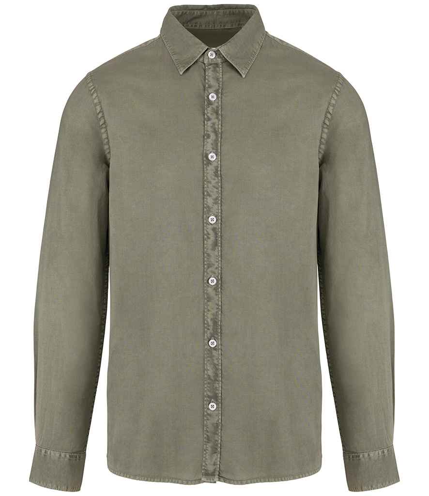 Native Spirit Washed Long Sleeve Shirt - Washed Pale Khaki