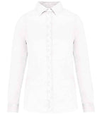 Native Spirit Ladies Washed Long Sleeve Shirt - Washed White