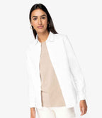 Native Spirit Ladies Washed Long Sleeve Shirt - Washed White