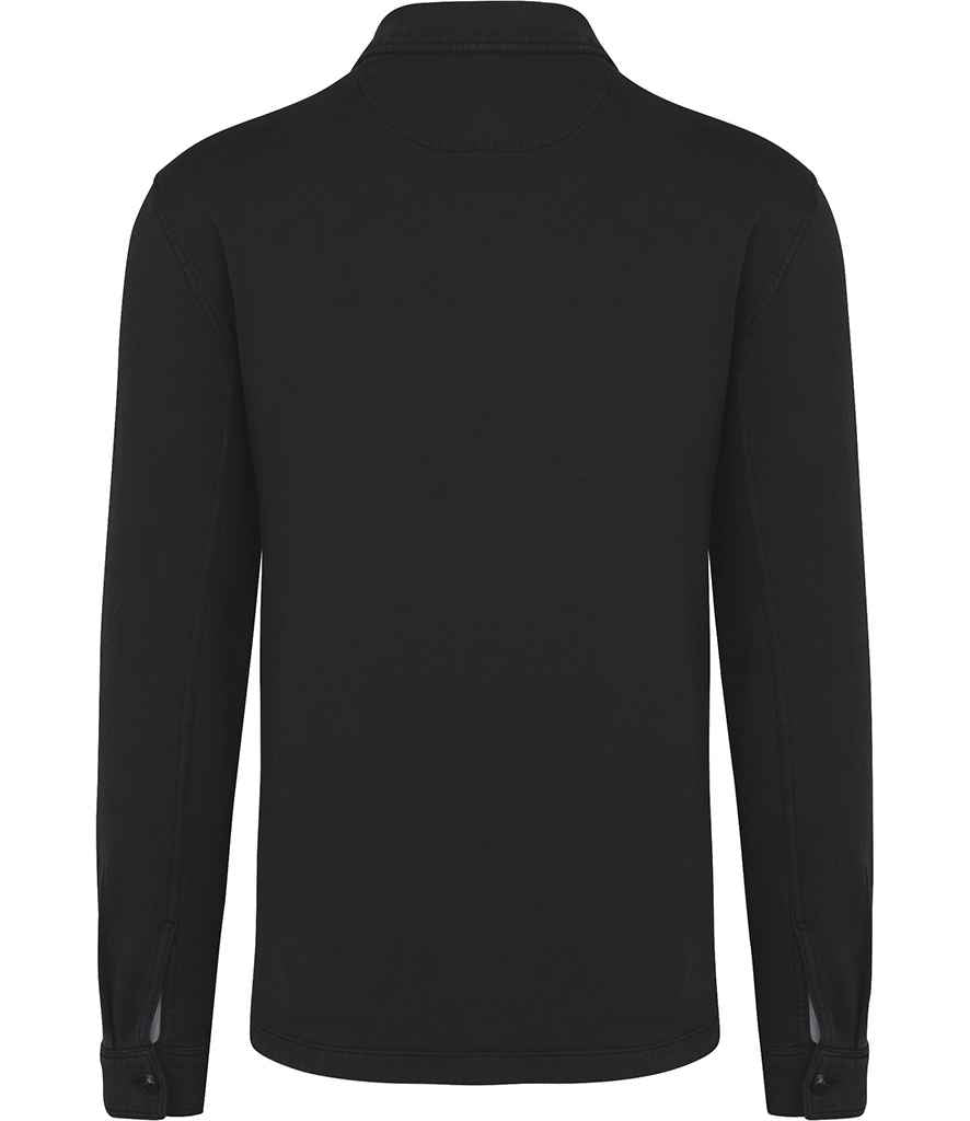 Native Spirit Faded Brushed Fleece Overshirt - Washed Black