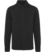 Native Spirit Faded Brushed Fleece Overshirt - Washed Black