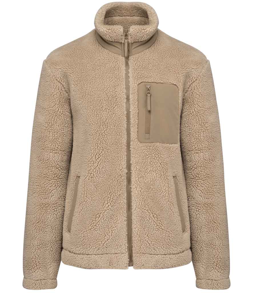 Native Spirit Unisex Sherpa Jacket - Wet Sand/Driftwood