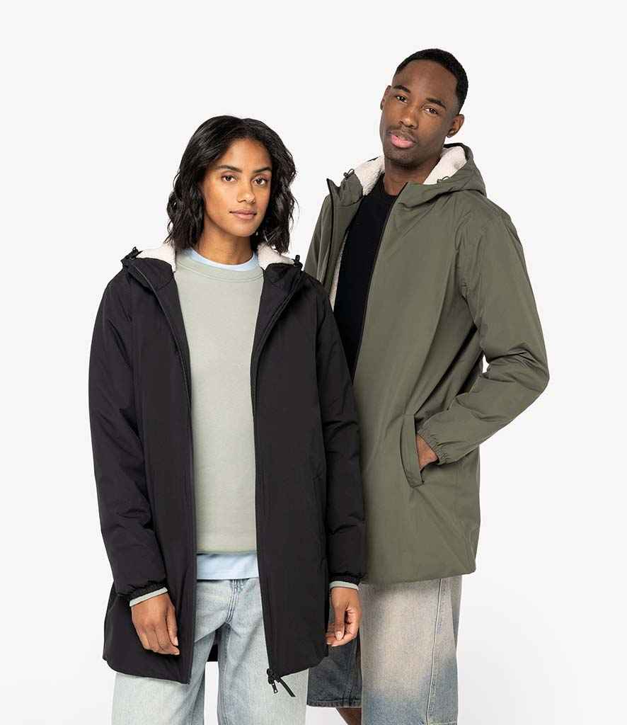 Native Spirit Unisex Sherpa Lined Waterproof Jacket - Black