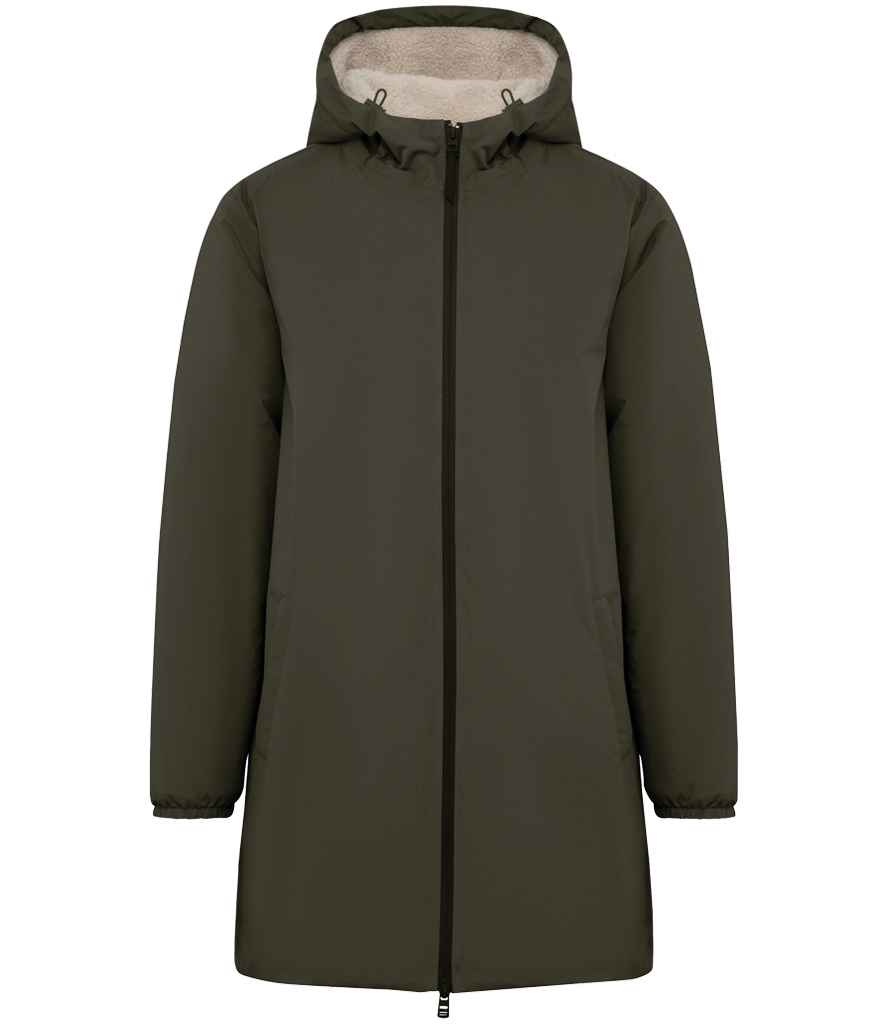 Native Spirit Unisex Sherpa Lined Waterproof Jacket - Organic Khaki