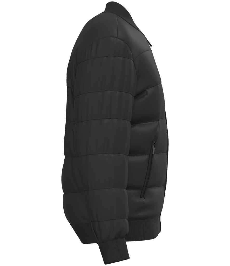 Native Spirit Varsity Collar Padded Jacket - Black
