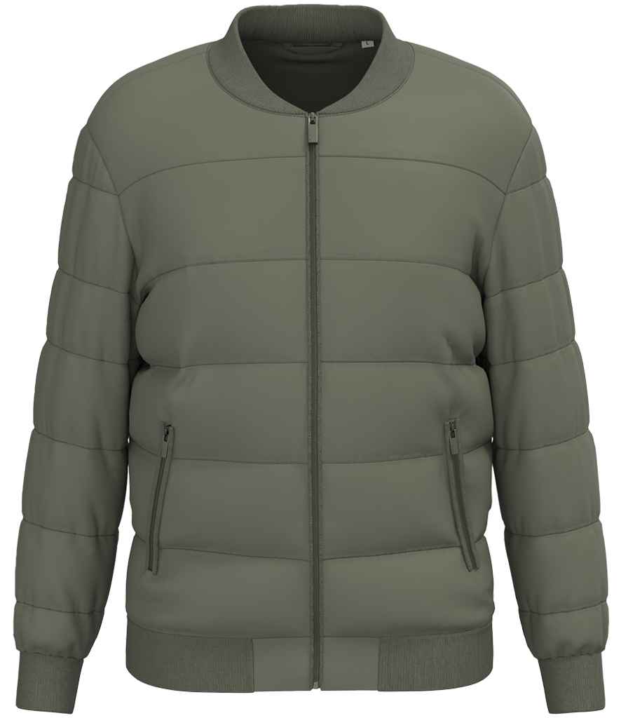 Native Spirit Varsity Collar Padded Jacket - Organic Khaki