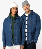 Native Spirit Unisex Dropped Shoulder Denim Jacket - Denim