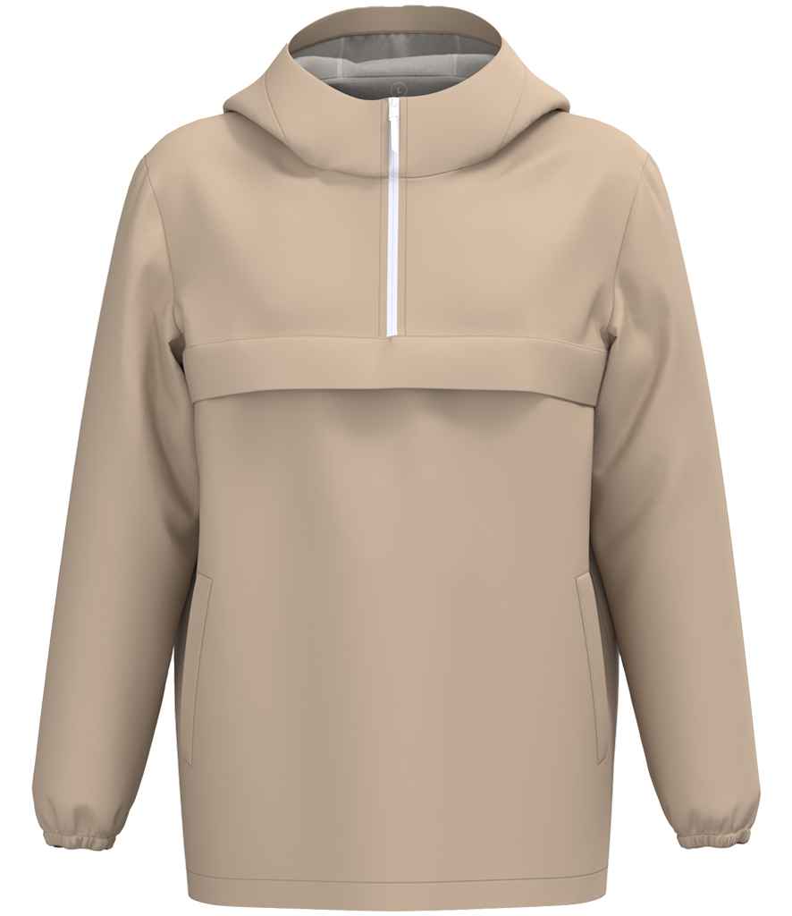 Native Spirit Unisex Waterproof 1/4 Zip Windbreaker - Wet Sand