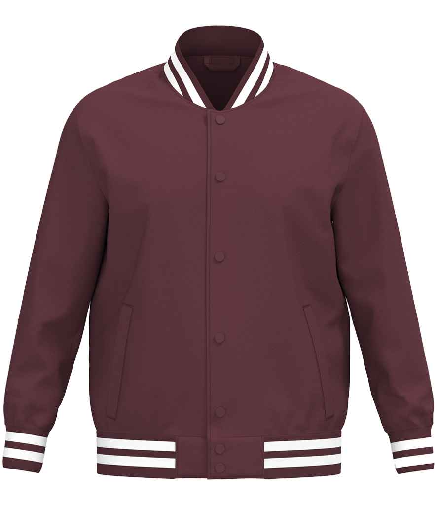 Native Spirit Unisex Varsity Padded Jacket - Dark Cherry